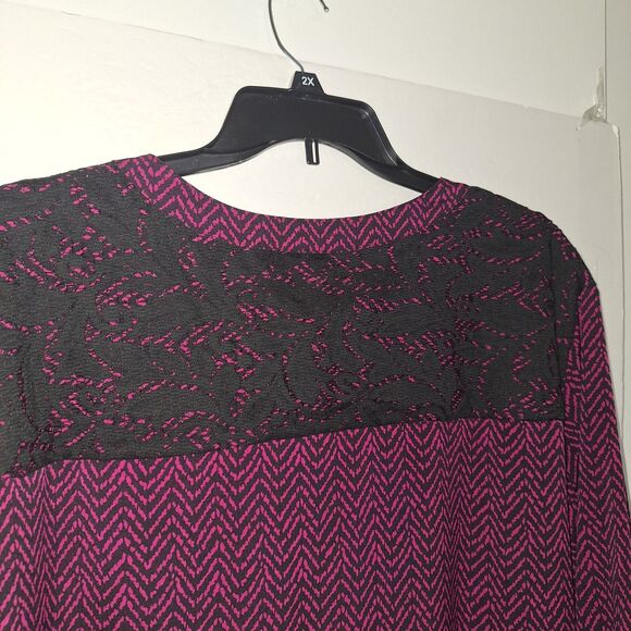 A Catherines Women's Top Plus Sized Office Core Lace Detail Cocktail Party 5X - Picture 7 of 8